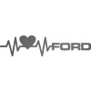 SAMOLEPKA Srdeční tep 026 pravá Ford (41 - grafitová metalíza) NA AUTO, NÁLEPKA, FÓLIE, POLEP, TUNING, VÝROBA, TISK, ALZA