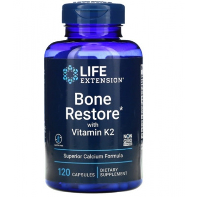 Life Extension Bone Restore with Vitamin K2 120 kapslí