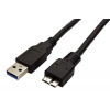USB 3.0 A(M) -> microUSB B(M), 3m, černý - Roline 11.02.8877 USB 3.0 SuperSpeed kabel USB3.0 A(M)-microUSB3.0 B(M), 3m, černý