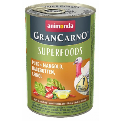 Animonda Gran Carno Superfoods krůta,mangold,šípky,lněný olej 400 g
