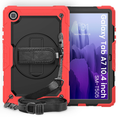 Lobwerk pouzdro 4v1 pro Samsung Galaxy Tab A7 SM-T500 T505 10,4" Ochranný kryt + rámeček Červená