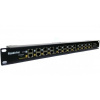 Patch panel POE Gigabit cat.5e 12p 1U Black 19" rack