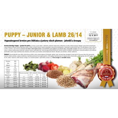 Bardog Puppy-Junior Lamb 2x12kg