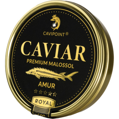 Pravý kaviár z jesetera - Amur Royal - Premium Sturgeon Caviar, 500 g