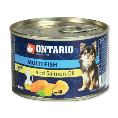 Konzerva ONTARIO mini multi fish and salmon oil (200g)