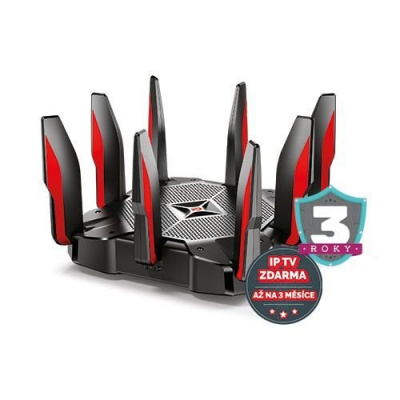 TP-Link Archer AX11000 WiFi 6 AP, 8 x GLAN, 1x GWAN, USB C a 3.0/ 1148Mbps 2,4/ 4804Mbps 5GHz, OneMesh Archer AX11000