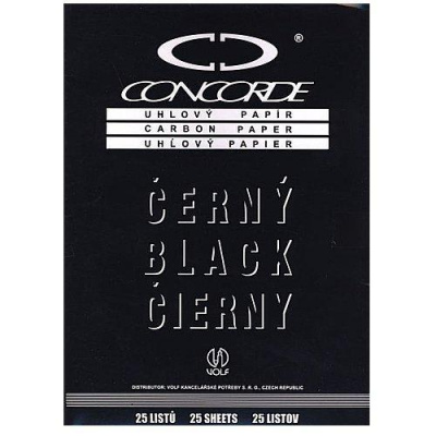 Concorde Uhlový papír A4-černý 25 listů Množství: bal