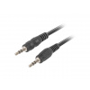 LANBERG Minijack 3.5mm M / M 3 PIN kabel 2m, černý | CA-MJMJ-10CC-0020-BK