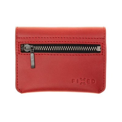 FIXED Smile Tripple kožená peněženka se smart trackerem FIXED Smile PRO, červená FIXSM-TR2-RD