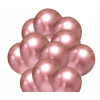 Balónky chromové růžovo-zlaté 20 ks 30 cm balonky.cz