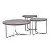 Signal Konferenční stůl DEMETER - set 3 stolů, efekt betonu/černá