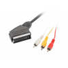 LANBERG CA-EURC-10CC-0018-BK cable Scart-RCA x3 1.8m