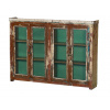 Sanu Babu Prosklená skříňka z teakového dřeva, 134x22x96cm