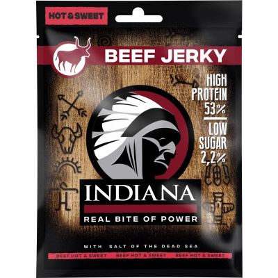 INDIANA s.r.o. INDIANA Jerky hovězí Hot & Sweet 25g