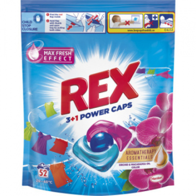 Henkel Rex kapsle na praní Power Caps Aromatherapy Orchid & Macadamia Oil, 52 praní