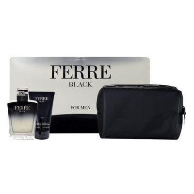 Gianfranco Ferre Black for Men SET: Toaletní voda 100ml + Sprchový gél 100ml + Kozmetická taška