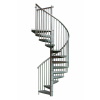 Točité schodiště Minka Rondo Zink Plus průměr 120cm pro výšku 300cm, venkovní modulové schodiště stavebnicového typu