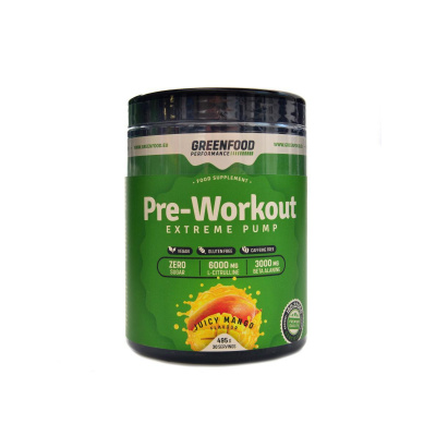 GreenFood nutrition Performance Pre-workout 495g - Mango juice