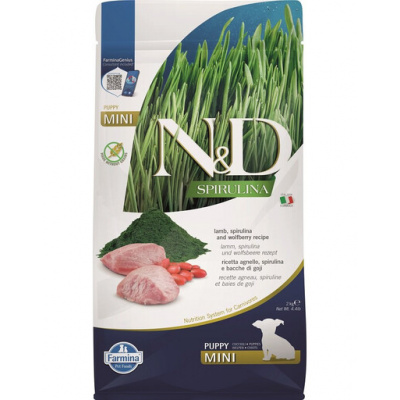 N&D Spirulina Dog Puppy Mini Lamb & Wolfberry 2 kg