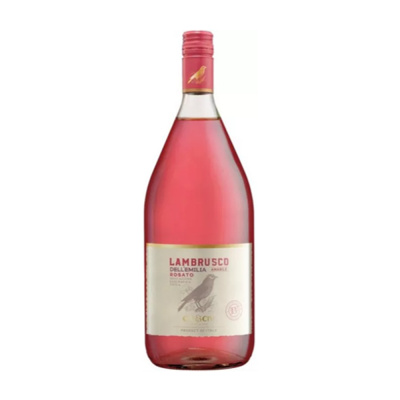 Lambrusco Uccellino rosato Amabile Dell Emilia 1,5 l sladké přírodní perlivé