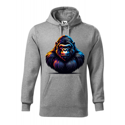 Pánská mikina - Ape | Opice Barva: Šedá, Velikost: XL