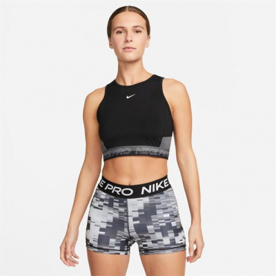 Nike Pro Dri-FIT Women s Cropped Training Tank Top Black/Iron Grey 10