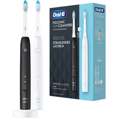 Hnědá Oral-B Oral-B Pulsonic Slim Clean 2900 Duo Černá/Bílá