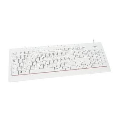 FUJITSU KB521 USB CZ US + 12 multimedia keys, S26381-K521-L134, bílá (white)