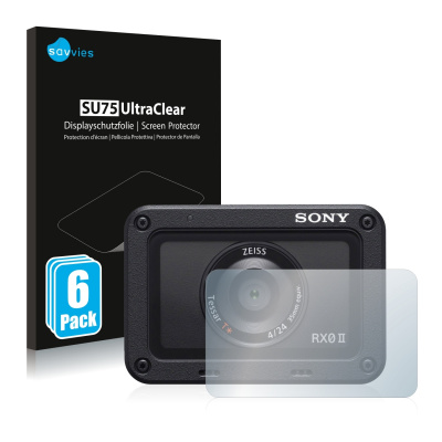 6x Savvies SU75 čirá ochranná fólie pro Sony DSC-RX0M2 (RX0 II) (objektiv) (6x Savvies SU75 čirá ochranná fólie pro Sony DSC-RX0M2 (RX0 II) (objektiv))
