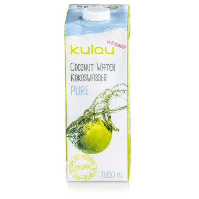 100% BIO kokosová voda PURE KULAU 1l. Bez přidaných látek.