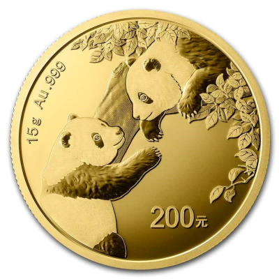 Zlatá mince Čínská Panda 15g 2023