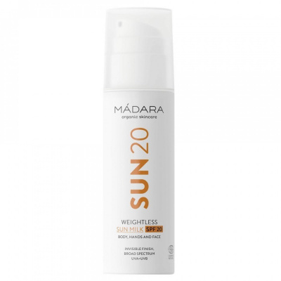 MÁDARA Lehké opalovací mléko Sun 20 (Weightless Sun Milk SPF 20) 150 ml