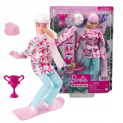 Mattel Barbie Zimní sporty - Snowboardistka HCN32