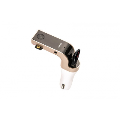 Bluetooth FM Transmitter, na USB a micro SD karty Stříbrná