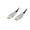 LANBERG Aktivní optický kabel High Speed with Ethernet 2.0, 4K@60Hz, M,M, délka 100m, černý, zlacené konektory (CA-HDMI-20FB-1000-BK)