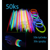 Svítící náramky 50ks - Mix barev