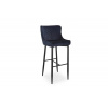 Supermobel Barová židle COLIN B H-1 VELVET, 46x109x42, bluvel 19, černá