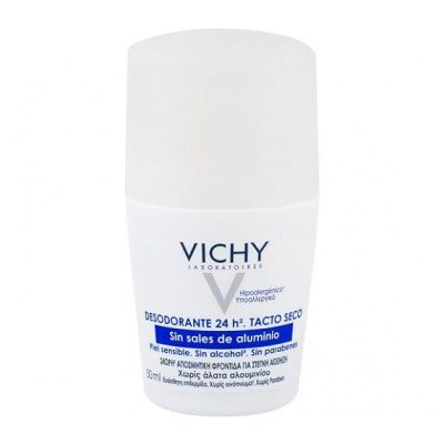 Vichy deodorant kuličkový deodorant roll-on pro citlivou pokožku 24Hr Deodorant Dry Touch 50 ml, pro ženy