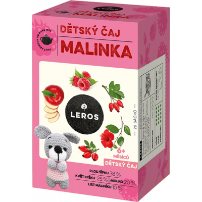 LEROS Dětský čaj Malinka 20x2g
