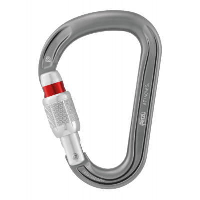 Petzl ATTACHE SCREW LOCK HMS Gray šroubovací karabina šedá