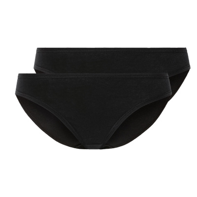 esmara Dámské kalhotky s BIO bavlnou, 2 kusy (XL (48/50), černá)