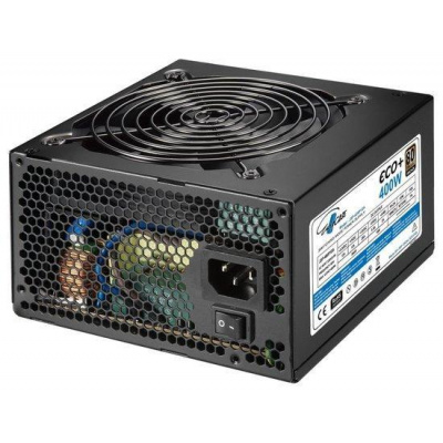 EUROCASE zdroj Eco+ 400W / 80+BRONZE / 12cm fan / PFC ATX 20/24pin / 5x SATA, ECO400