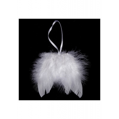 Andělská křídla z peří , barva bílá, baleno 12 ks v polybag. Cena za 1 ks. AK6112-WH
