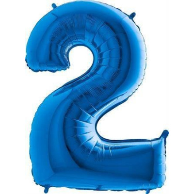 Grabo Nafukovací balónek číslo 2 modrý 102 cm extra velký