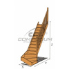 Dřevěné schody - NATUR spodni lomení KV 2800