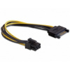 Delock kabel Power SATA 15 pin > 6 pin PCI Express, 0,21m (82924)