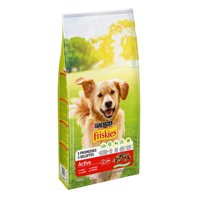 Purina Friskies Adult Dog Active s hovězím - 10 kg