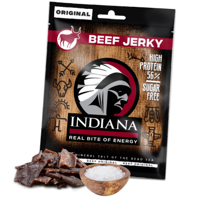 Indiana Jerky Hovězí 25g Příchuť: Hot and sweet