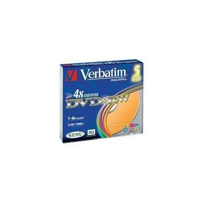 VERBATIM DVD+RW(5-Pack)Slim/Colour//4x/DLP/4.7GB 43297