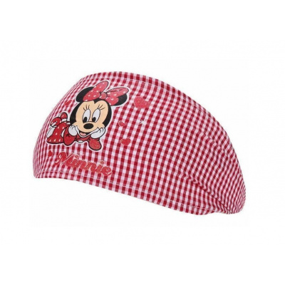 Baby šátek - čelenka do vlasů Minnie Mouse - červená